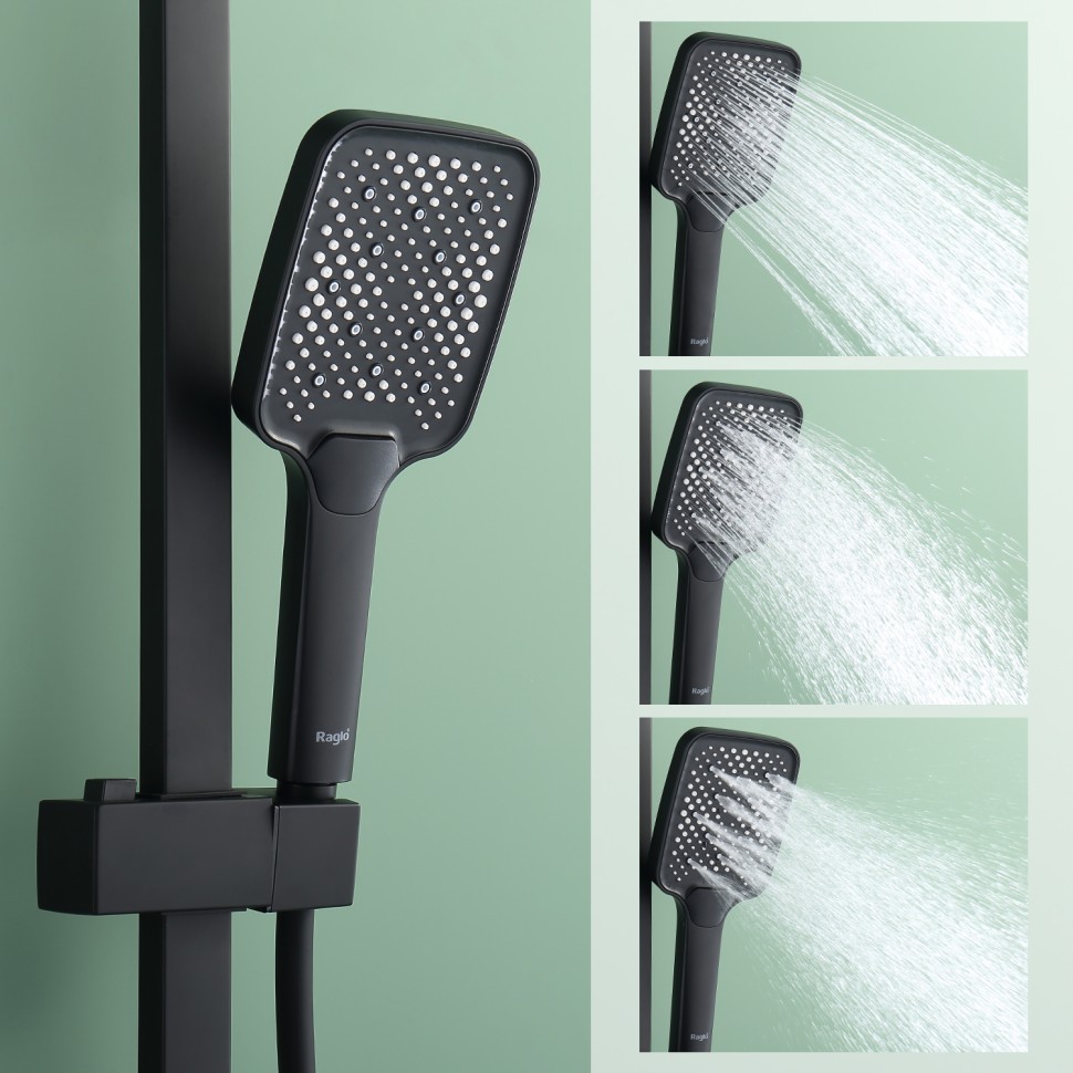 Душевая система Raglo для ванны и душа черный