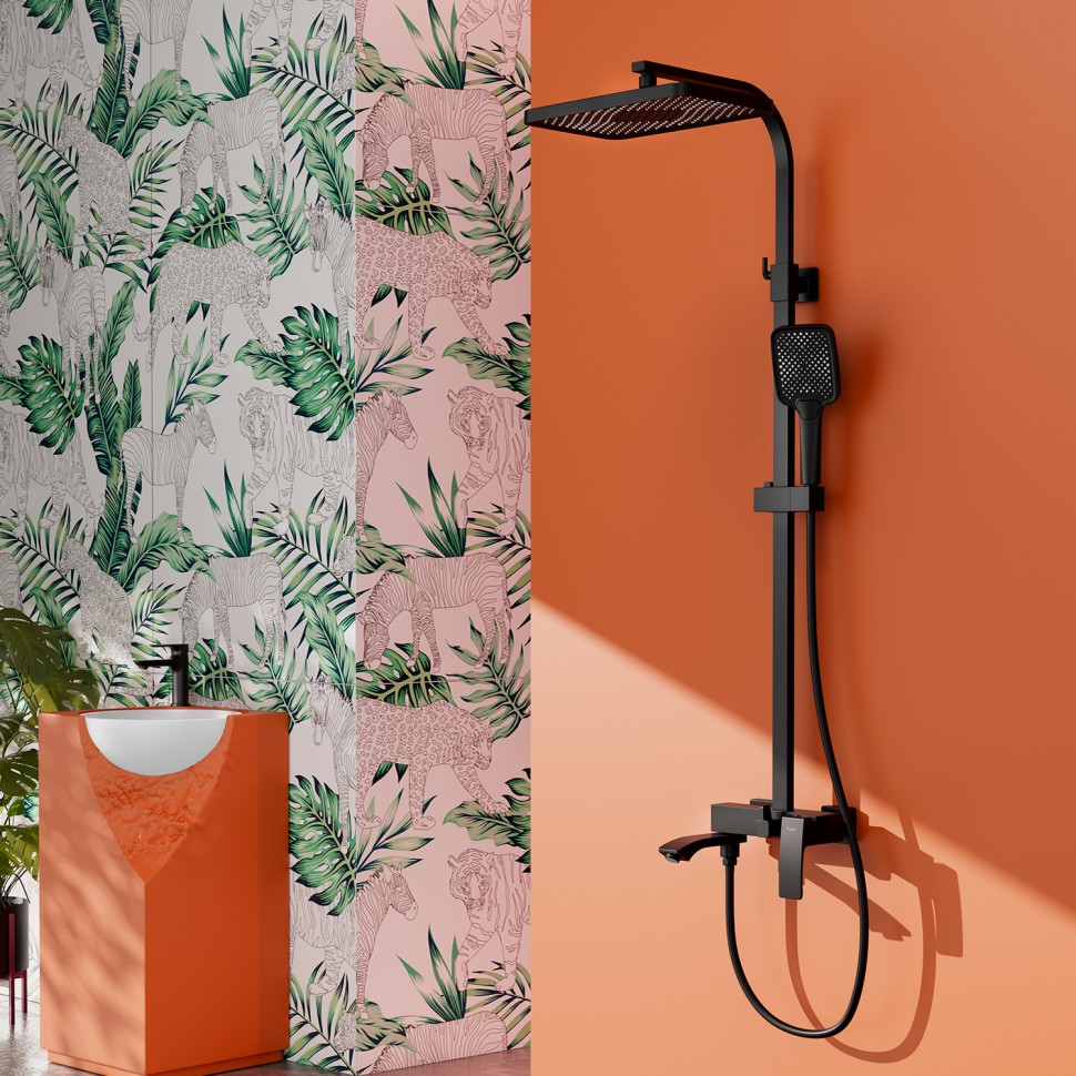 Душевая система Raglo для ванны и душа черный