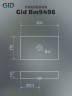 Раковина Gid Bm9496 53363 накладная черная матовая 60.5x37x11