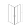 Душевой уголок Alpha VSS-3AL100CLGM, 1000*1000, вороненая сталь, стекло прозрачное