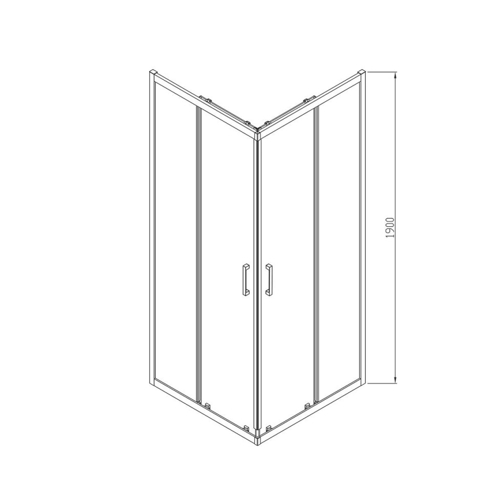 Душевой уголок Alpha VSS-3AL100CLGM, 1000*1000, вороненая сталь, стекло прозрачное