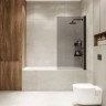 Шторка для ванны IBERICA BLANCA Mod.802 Wide Open поворотная тонированное стекло/черный 70х150см (IB802.TB.150.70)