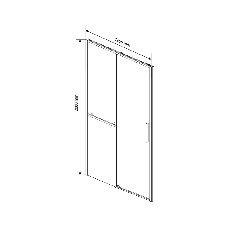 Душевая дверь Слим Софт (Slim Soft) VDS-1SS120CLBC, 1200, брашированная медь, стекло прозрачное