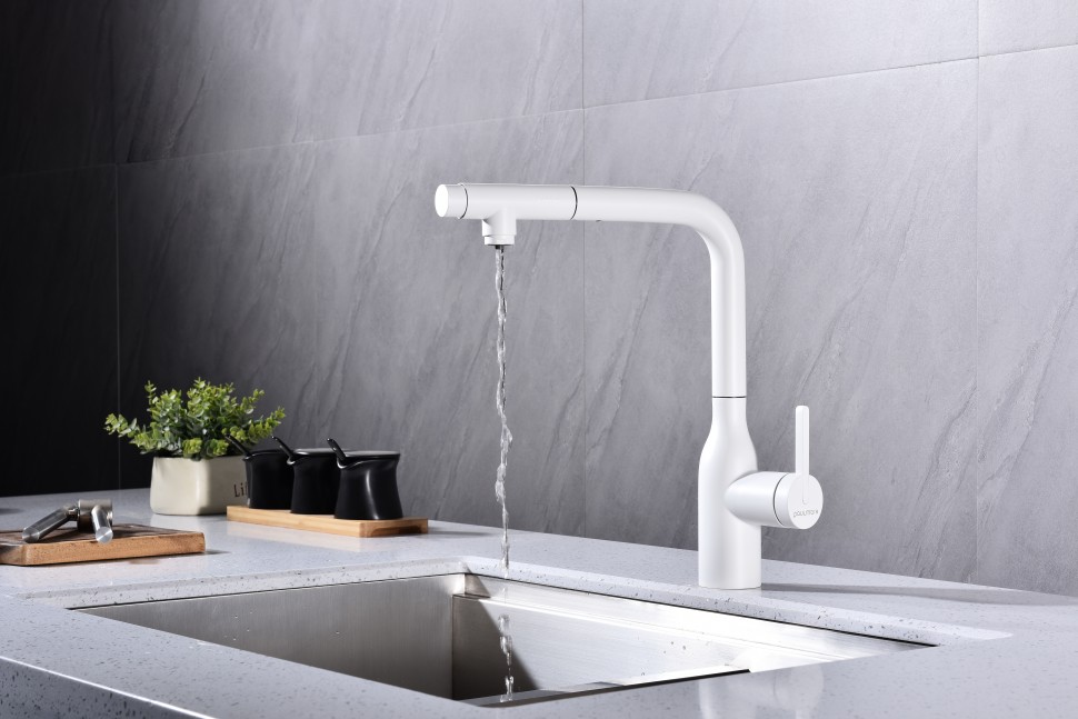 Смеситель для кухни Viper, белый матовый, Vi213105-431(WH), Starke-Paulmark