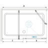 Душевой уголок RGW 100х100х195 см TO-48B TO-18B + Z-18B Прямоуг., Чёрный, Прозрачное, 6 мм Easy Clean (41074810-14)