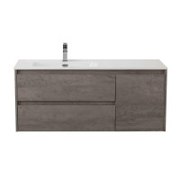 База под раковину подвесная BelBagno KRAFT-1200-2C-1A-SO-CG-L Cemento Grigio