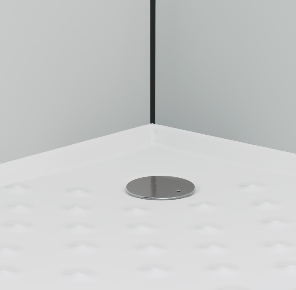 Душевая кабина полукруг, раздвижные двери, стеклянная, профиль чёрный- RGW AN-208B (381320899-24)