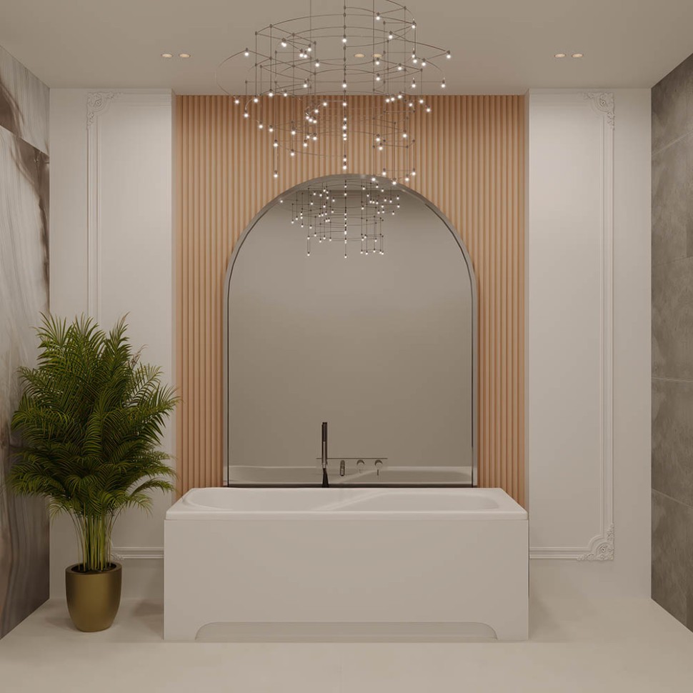 Ванна из искусственного камня FRESCA, 1700х700, белый, глянец