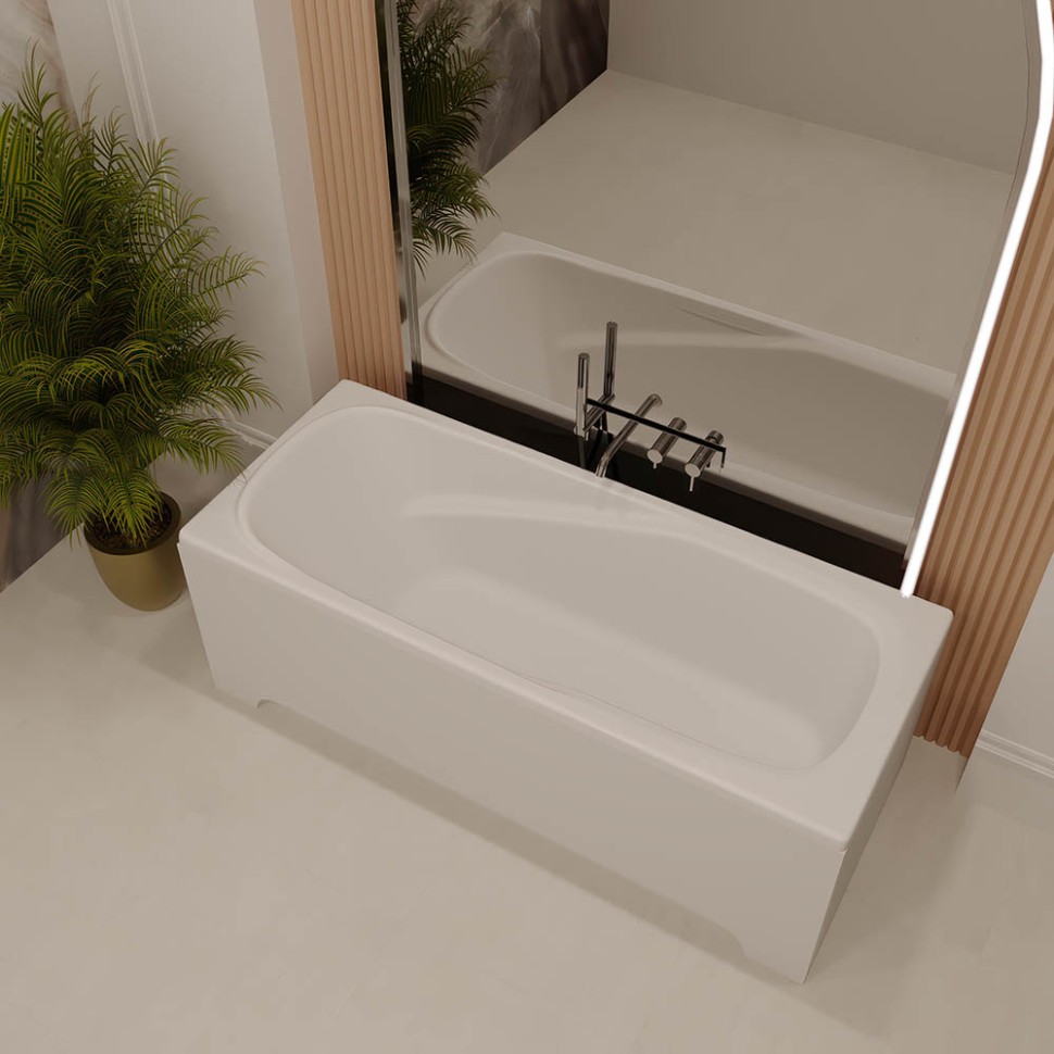 Ванна из искусственного камня FRESCA, 1700х700, белый, глянец