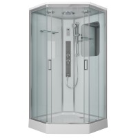 Душевая кабина Niagara Premium NG-6002-01GD (100х100х220) низкий поддон(16 см),стекло прозрачное,4 места