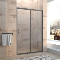 Душевая дверь Veconi Vianno VN-40B, 1200x1850, Черный, стекло прозрачное