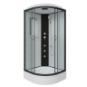 Душевая кабина Niagara Classic NG-6701-14G (90х90х215) средний поддон(26см),черный,стекло прозрачное,4 места