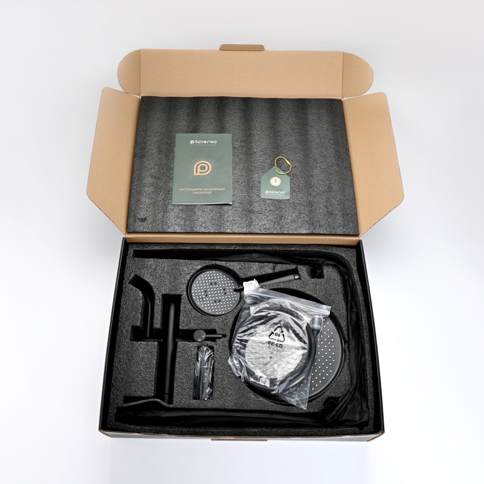 Душевая система Splenka для ванны и душа S221.24.06 Черный