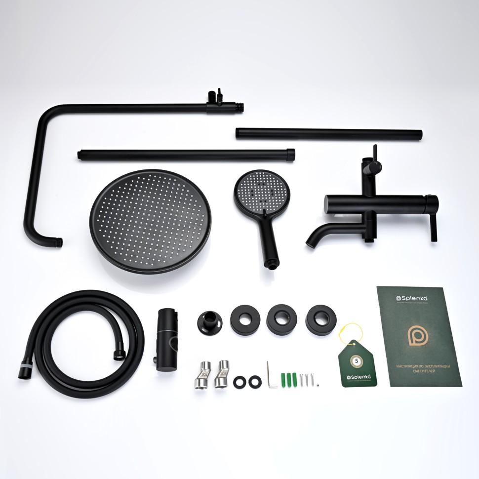 Душевая система Splenka для ванны и душа S221.24.06 Черный