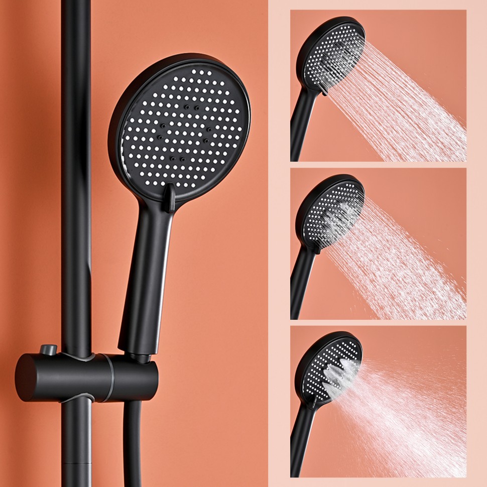 Душевая система Splenka для ванны и душа S221.24.06 Черный