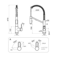 Смеситель для кухни Omoikiri Mikawa 2 Plus-GB латунь/графит