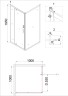 Душевое ограждение Niagara Nova NG-0200-08ВLACK (100х100х195) квадрат,черный,дверь распашная,стекло с рисунком,1 место