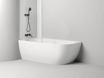 Ванна пристенная угловая SOFIA CORNER L 170x85 покраска по RAL полностью S-Sense Глянцевое