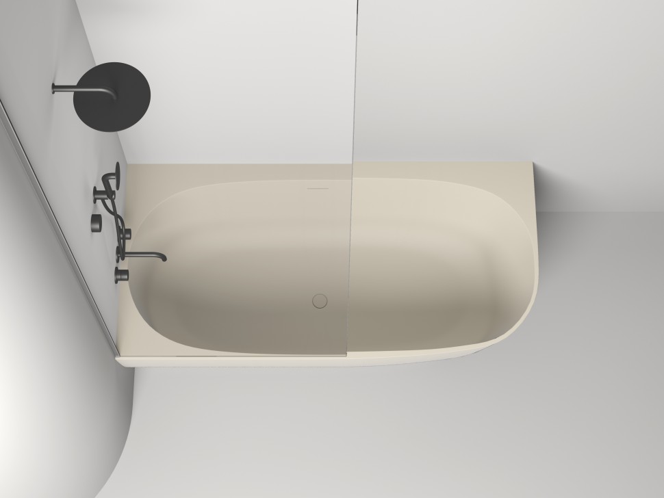 Ванна пристенная угловая SOFIA CORNER L 170x85   покраска по RAL полностью S-Sense Глянцевое