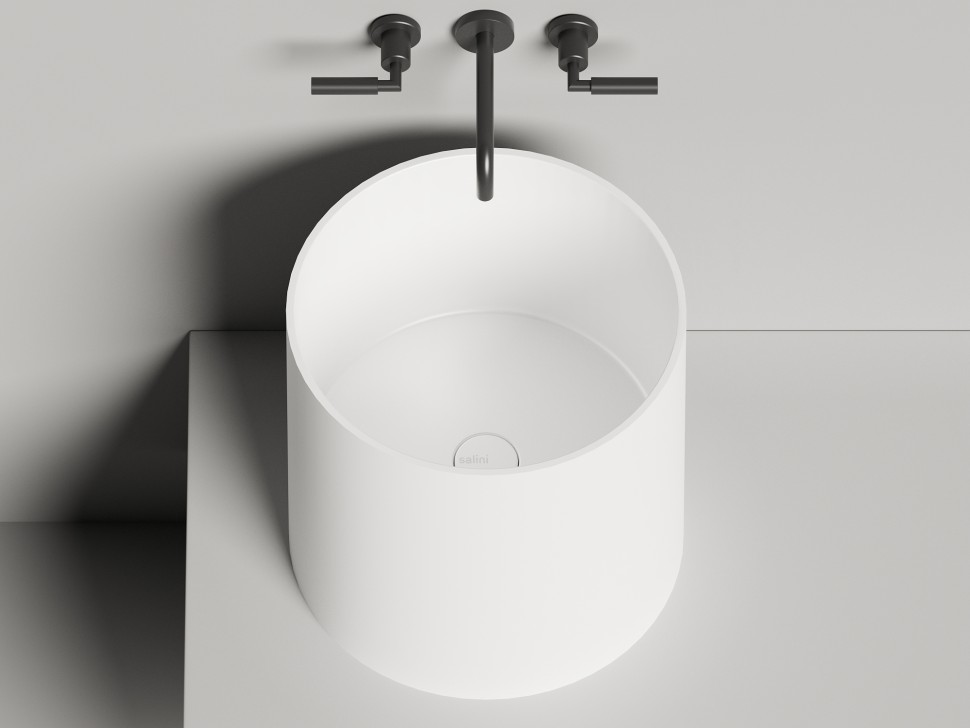 Раковина накладная ARMONIA 04 покраска по RAL полностью 460х460х450 S-Stone Матовое