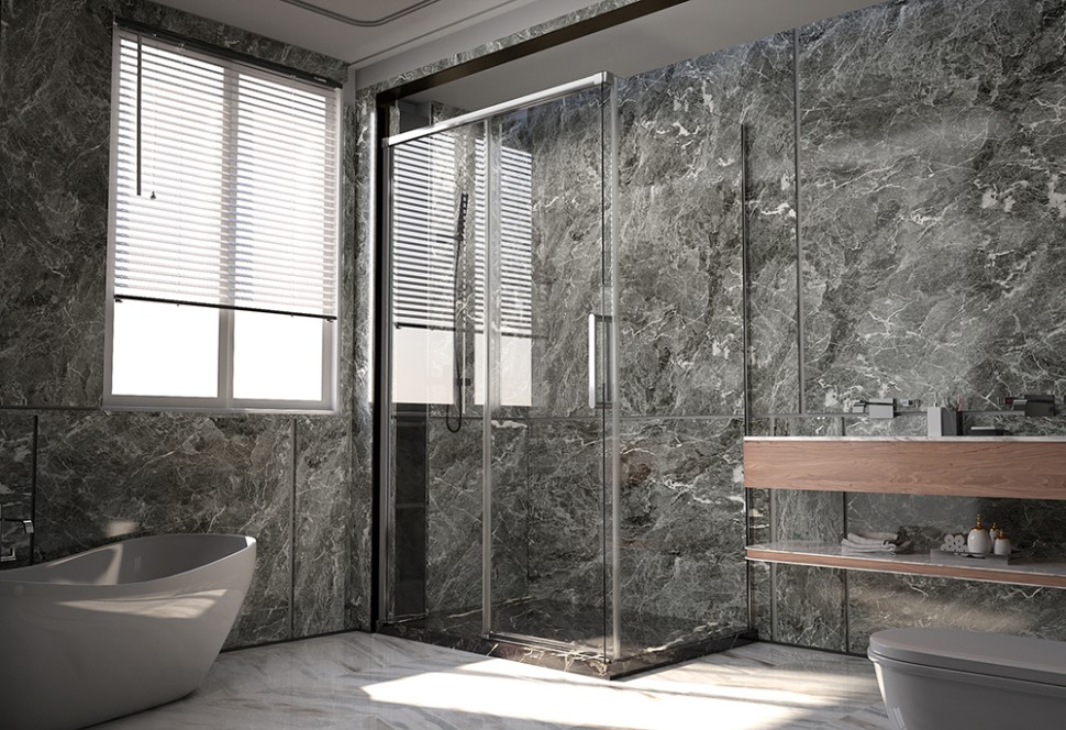 Душевой угол Veconi Premium Trento PTC-SP-40CH, 1400х900x2000, хром, стекло прозрачное