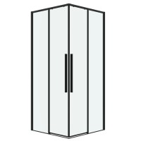 Душевое ограждение Grossman Galaxy 300.K33.01.1010.21.00 (100х100х195) квадрат,раздвиж,черный матовый,стекло прозрачное,1место