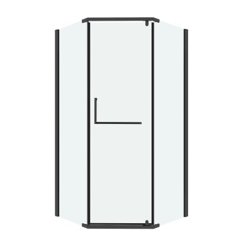 Душевое ограждение Grossman Pragma 302.K33.03.9090.42.00 (90х90х195) трапеция,распашная,графит сатин,стекло прозрачное, 1 место