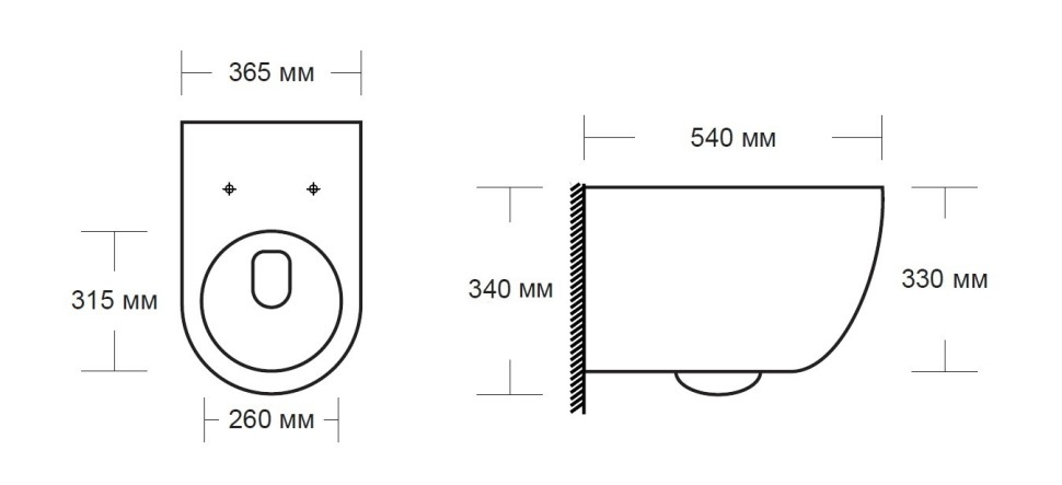 Унитаз подвесной безободковый VORTEX N MYL038AMB с микролифтом (матовый черный)