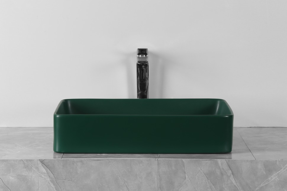 Раковина накладная MILLEAU Miel MU7060C-MHGN (матовый изумрудный / тёмно-зелёный)