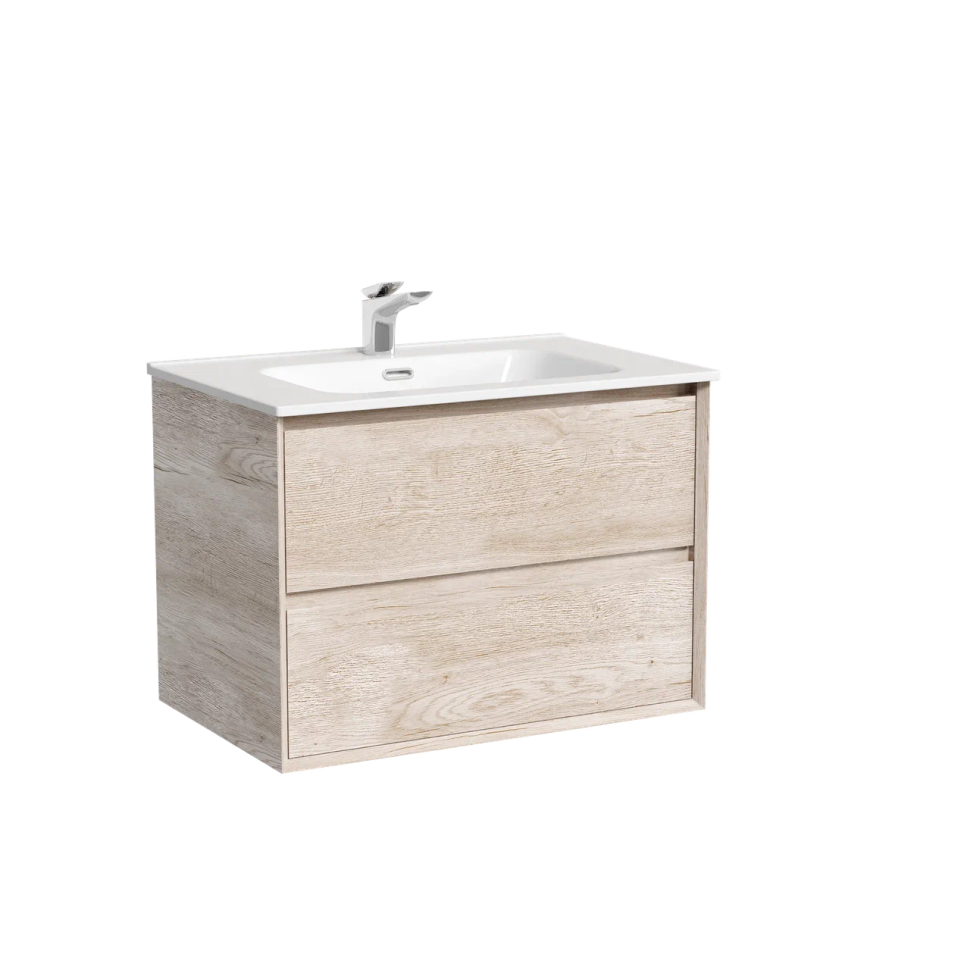 Тумба подвесная SANCOS Marmi 2.0 690х445х520 с двумя ящиками оснащенными доводчиками скрытого монтажа, дуб галифакс натуральный, арт. MR2.070EG