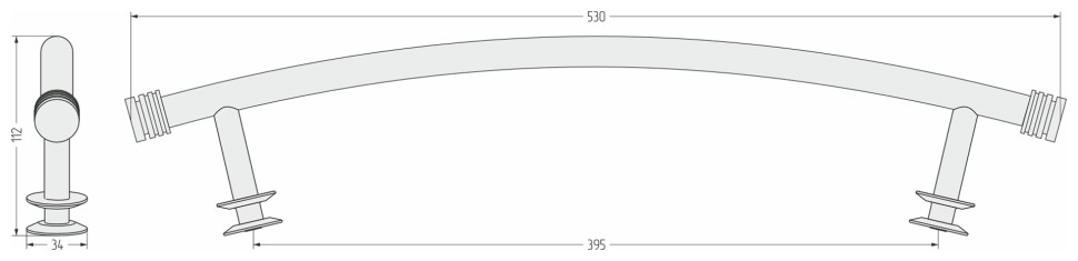Полка выгнутая / L 470