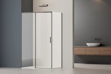 Душевой уголок Софт 2 (Soft 2) VSR-3SO28014CLGM, 1400*800, вороненая сталь, стекло прозрачное