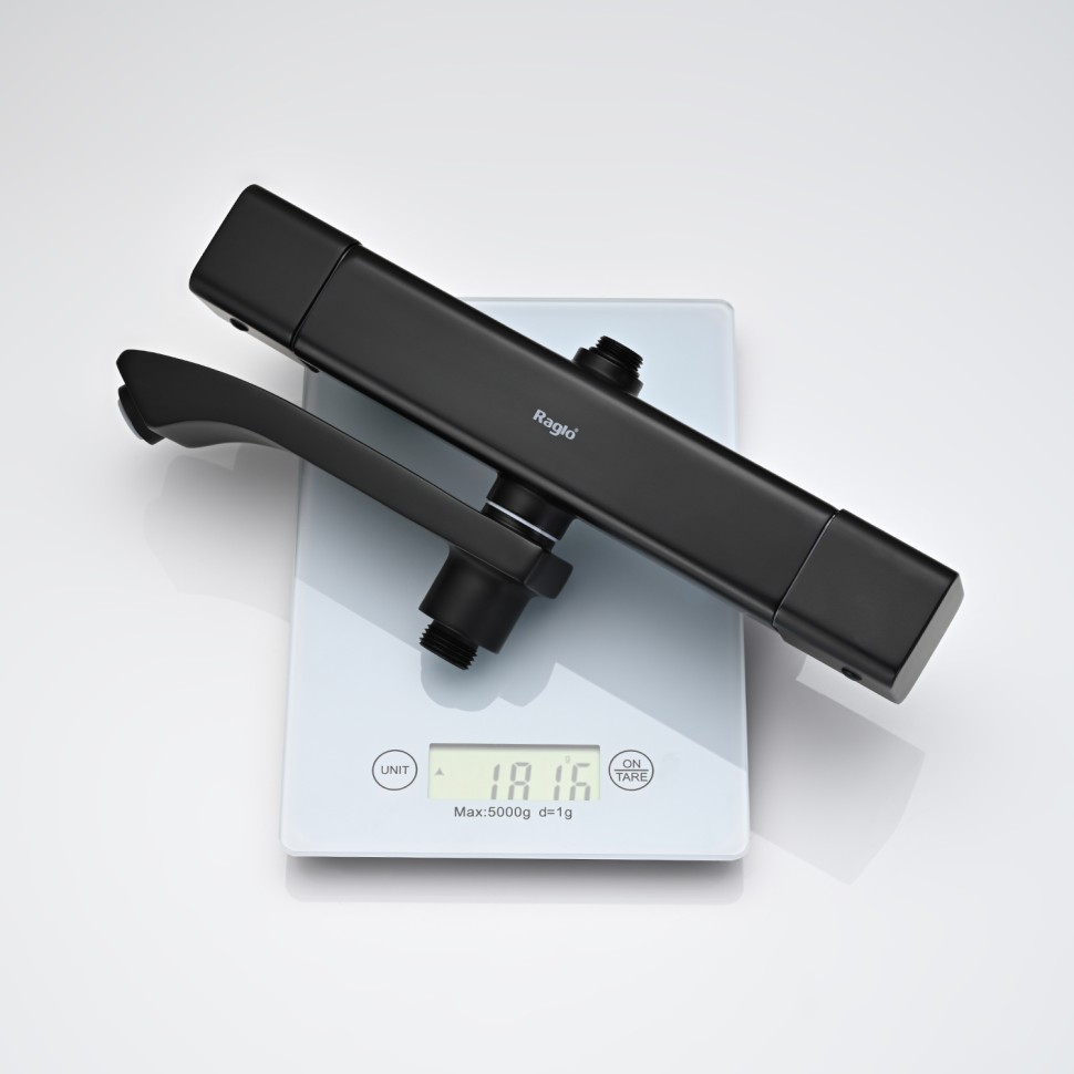 Душевая система Raglo с термостатом для ванны черный