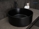 Раковина Gid Bm9011 53368 накладная черная матовая 40x40x15