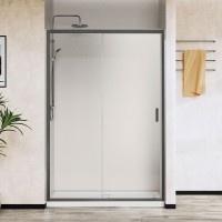 Душевая дверь City VDS-5CT110CLGM, 1100, вороненая сталь , стекло прозрачное