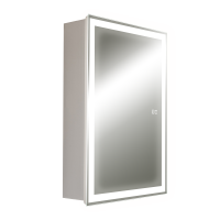 AQM9202 600х800 Зеркальный шкаф с посветкой и подогревом универсальный монтаж