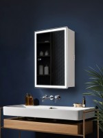 AQM9202 600х800 Зеркальный шкаф с посветкой и подогревом универсальный монтаж