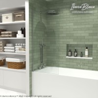 Шторка для ванны IBERICA BLANCA Mod.802 Wide Open поворотная прозрачное стекло/хром 70х150см (IB802.SC.150.70)