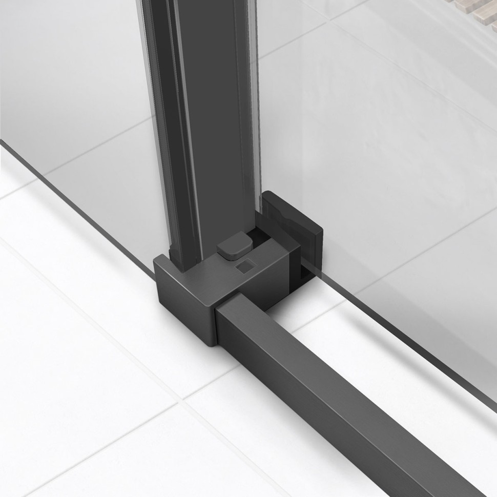 Душевая дверь Слим Софт (Slim Soft) VDS-1SS120CGGM, 1200, вороненая сталь, стекло тонированное