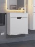 Тумба под раковину для ванной подвесная Uperwood Modul 60х21х60 см, белая/графит