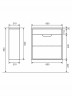 Тумба под раковину для ванной подвесная Uperwood Modul 60х21х60 см, белая/графит