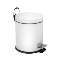 Ведро-контейнер BERGES для мусора с педалью 5 л, белое