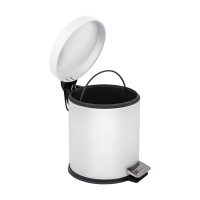 Ведро-контейнер BERGES для мусора с педалью 5 л, белое