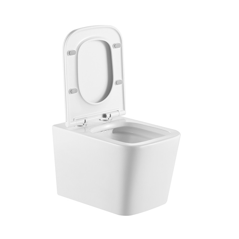 Комплект 3в1 IBERICA BLANCA инсталляция SILENCIO MINI, унитаз TOLEDO ALTO белый, кнопка смыва INOX-C розовое золото глянцевое (IB.001M.TLA.231.1141)