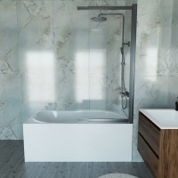 Ванна акриловая Vincea VBT-2A150-LG с ножками 1500*750*470, пристенная, цвет белый