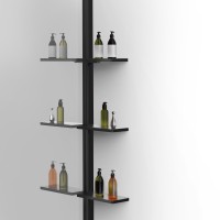 Душевая перегородка Walk-In VSW-1HWS900MRB, 900*2000, черный матовый, стекло зеркальное