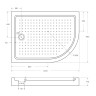 Акриловый поддон CEZARES TRAY-A-RH-120/90-550-15-W-L
