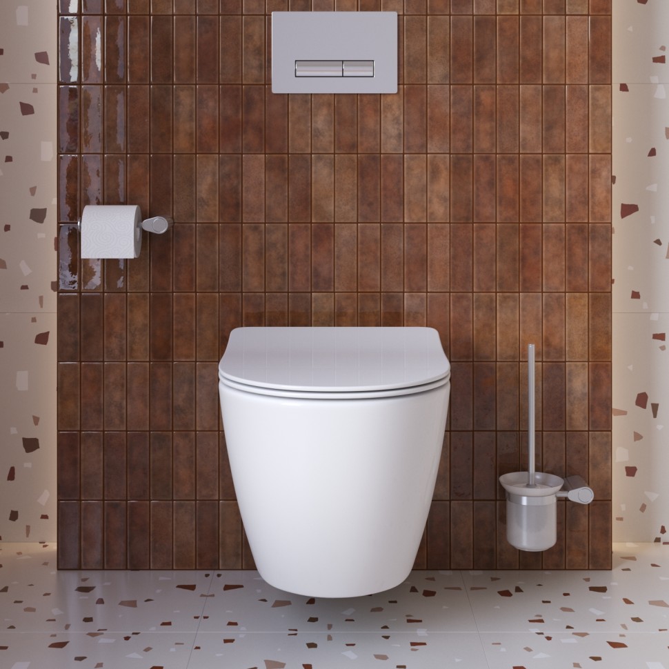 Унитаз подвесной безободковый с сиденьем CEZARES STREAM CZR-2426-TH-TOR/SC