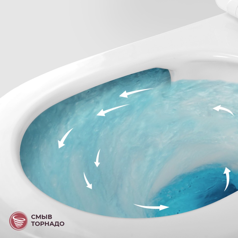 Унитаз подвесной безободковый с сиденьем CEZARES STREAM CZR-2426-TH-TOR/SC