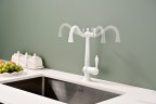 Смеситель для кухни Retro, белый матовый, Re213226-431(WH), Paulmark